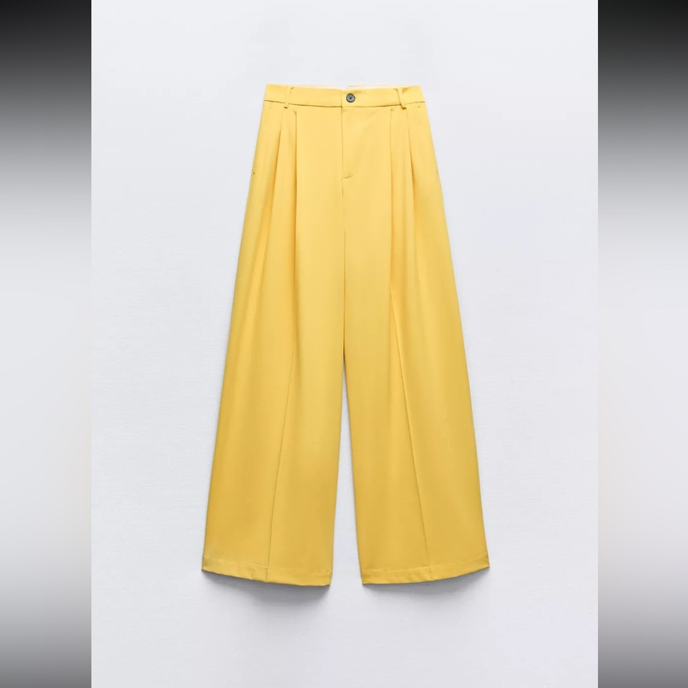 Zara Yellow Wide Leg Pants